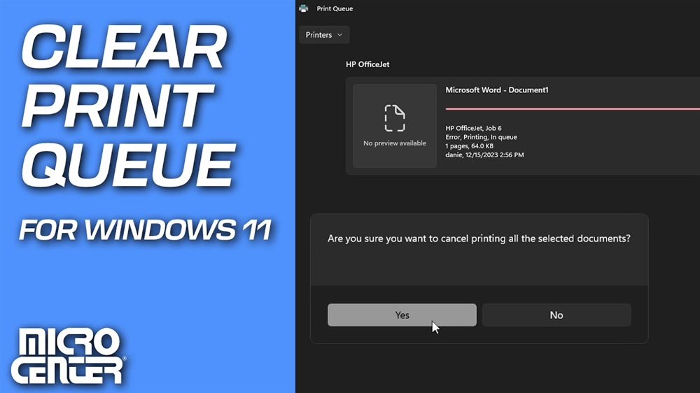 image about - video: how to clear the print queue in windows 11